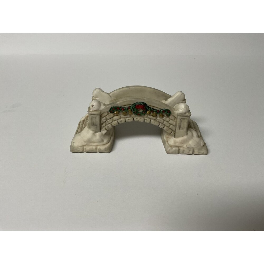 Mercuries USA Christmas Village Bridge Porcelain  1995